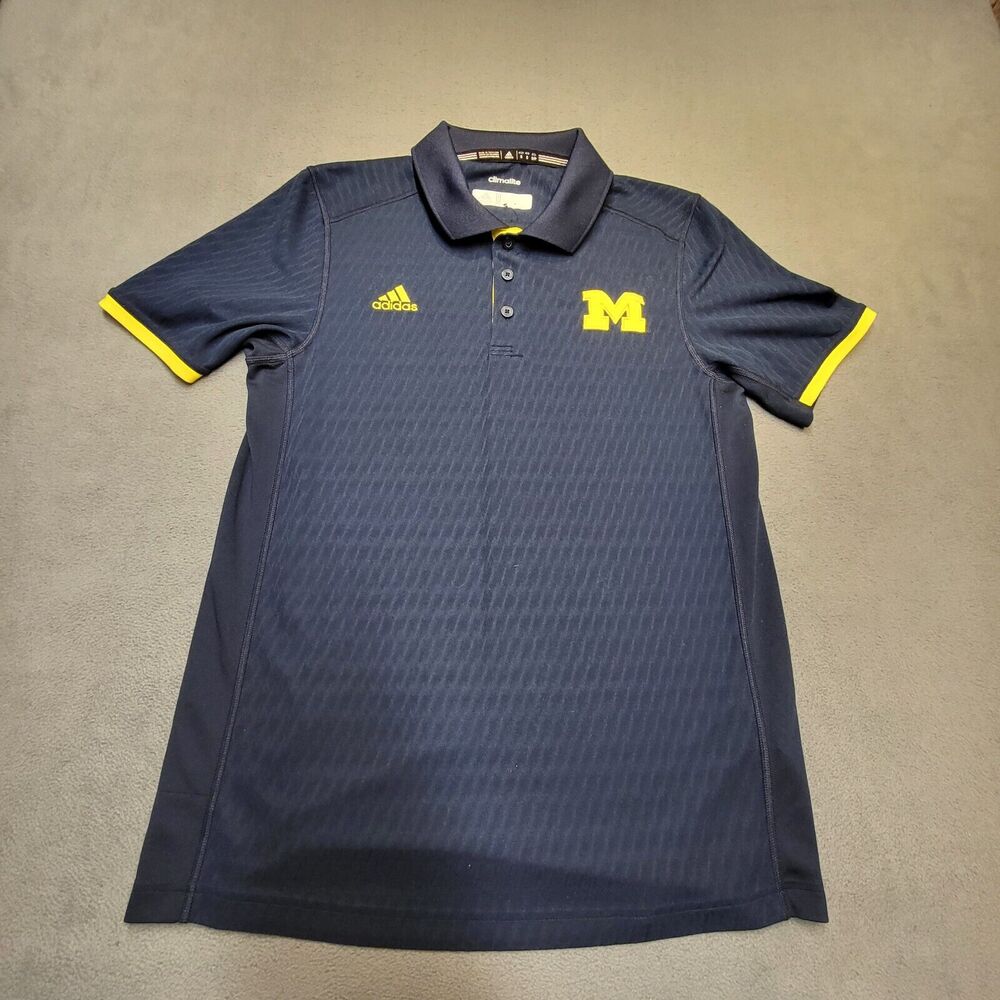Adidas Michigan State Polo Shirt Mens S Blue Climalite Short Sleeve